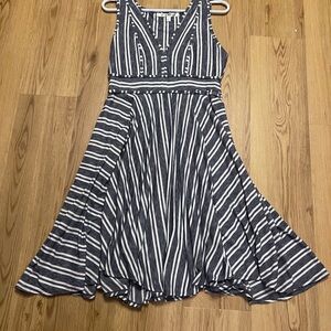 Max Studio Black and White Striped Dress